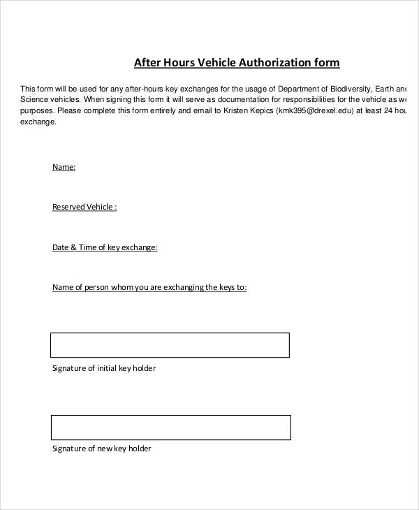 Driver Consent Form