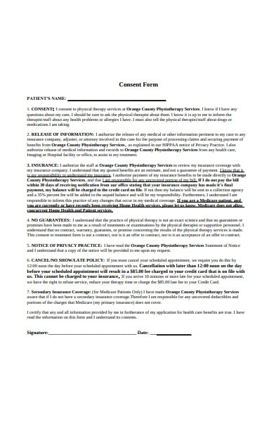 Format Of Informed Consent Form