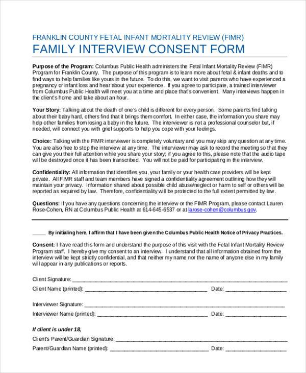 Sample Informed Consent Form For Survey