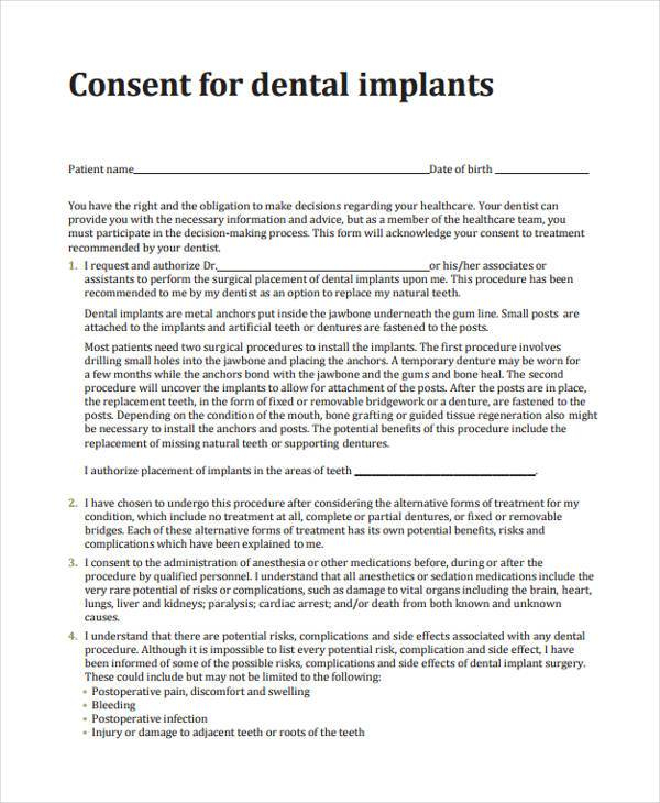 Medpro Dental Consent Forms