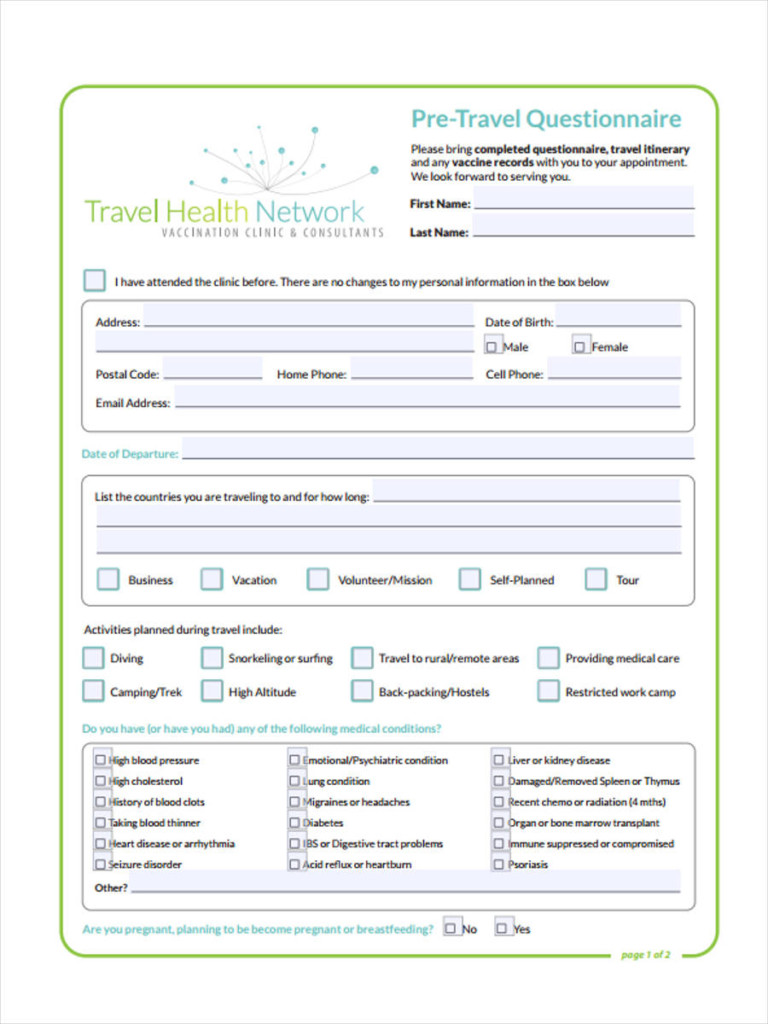 Questionnaire Consent Form