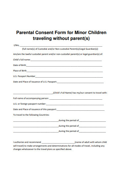 Mcdonalds Parent Consent Form