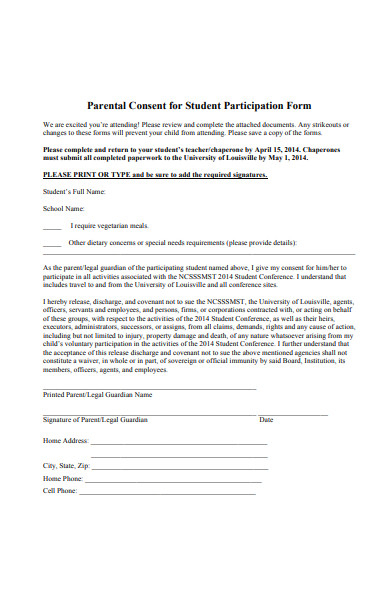 Special Consent Form