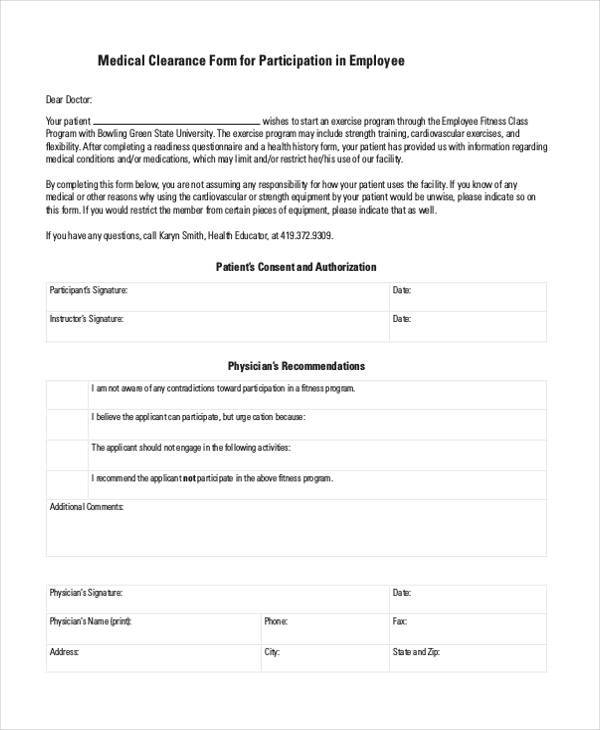 Preoperative Consent Form