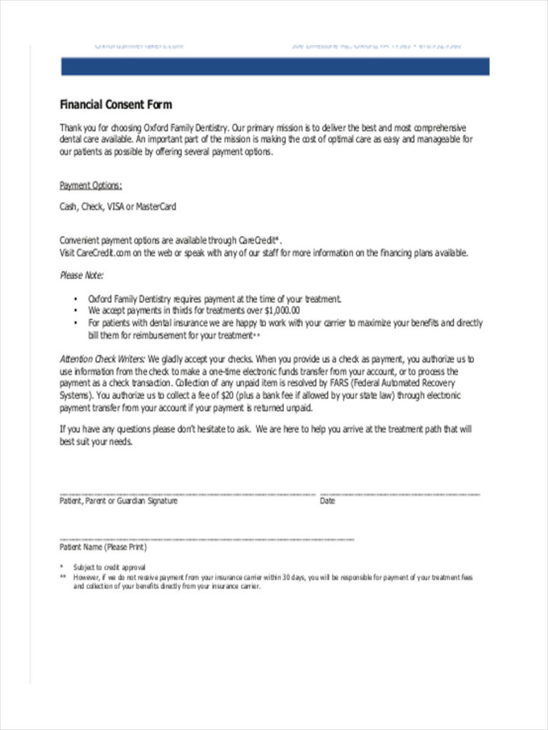 Dental Photography Consent Form