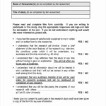Experiment Consent Form Template