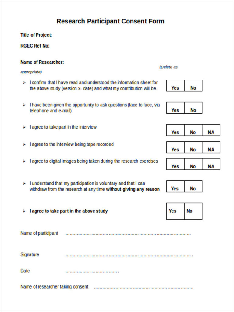 Consent And Debriefing Forms