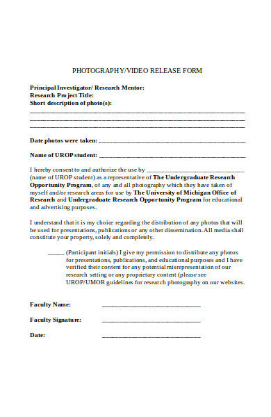 Medical Photography Consent Form Template