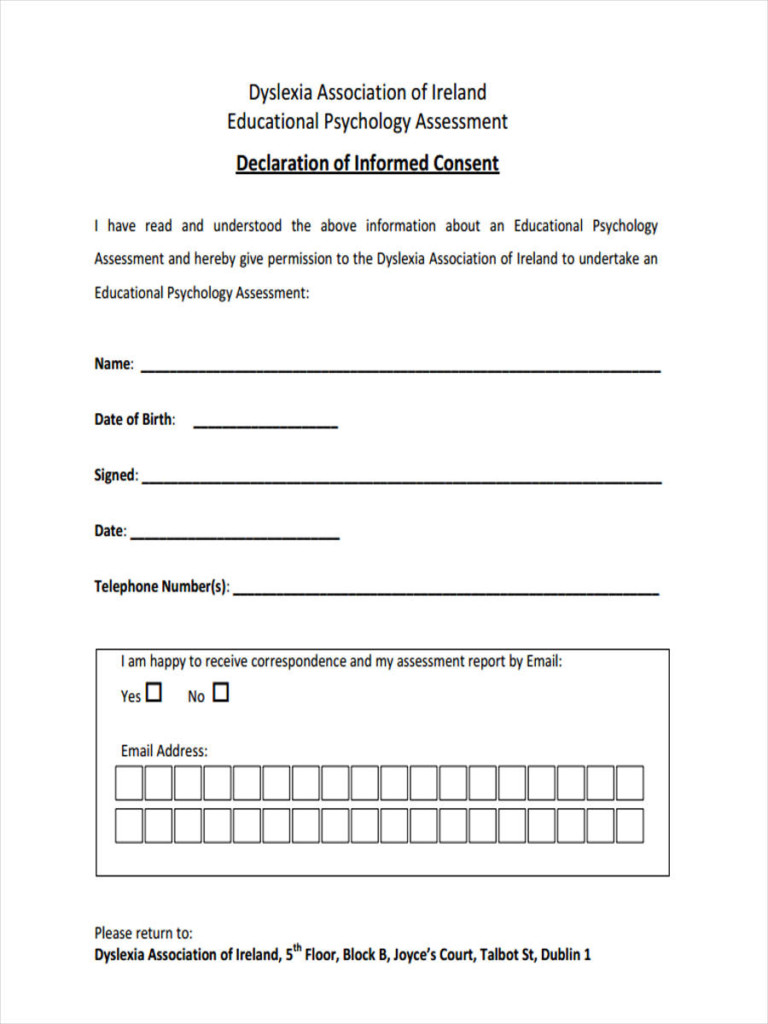Patient Informed Consent Form