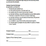 Parental Consent Form For Research