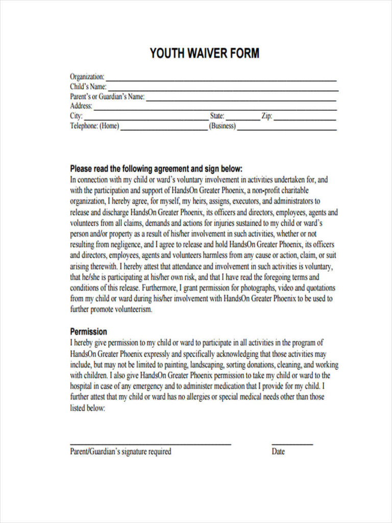 Child Medical Consent Form