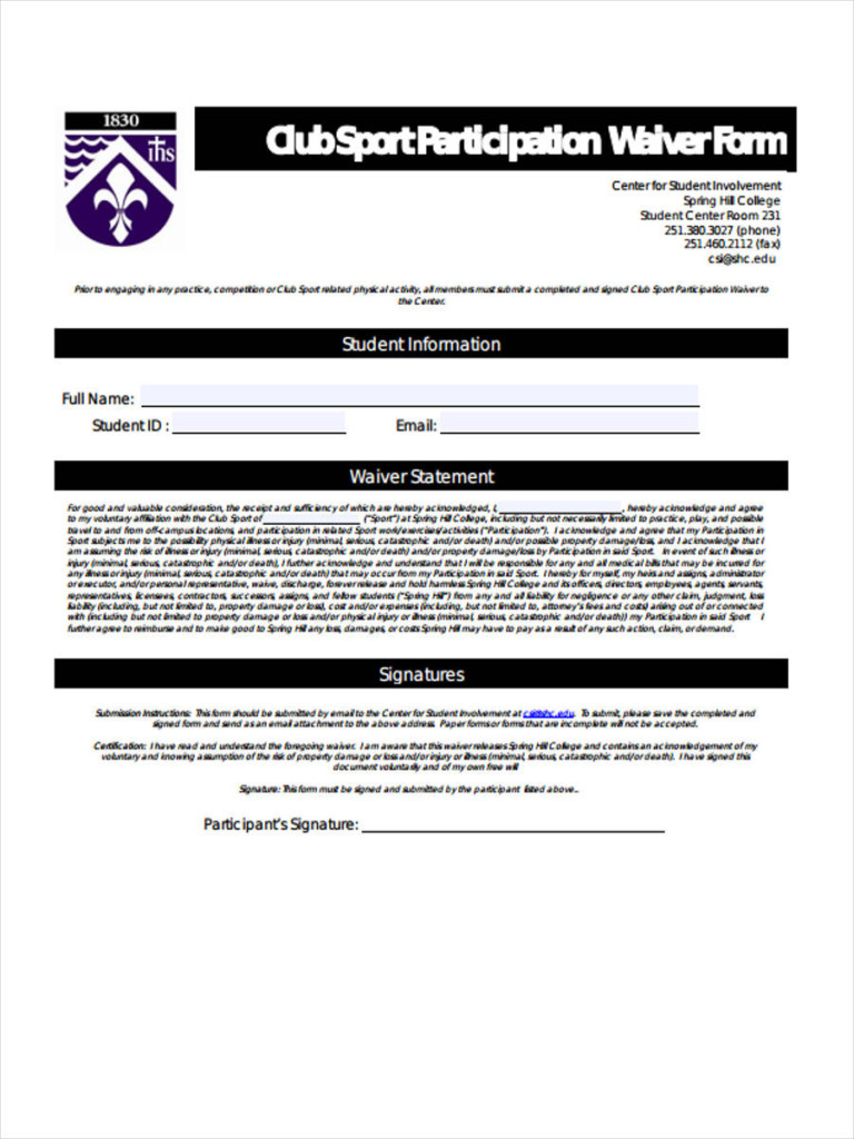 High Risk Consent Form Sample