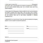 Talent Consent And Release Form Pdf