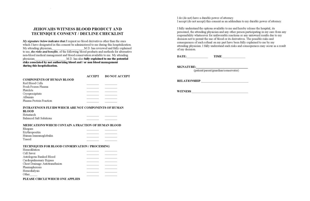 Iron Infusion Consent Form