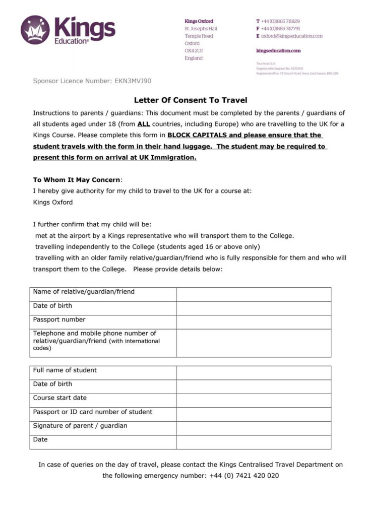 Parents Consent Form For Learning Licence