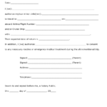 Child Medical Consent Form For Travel