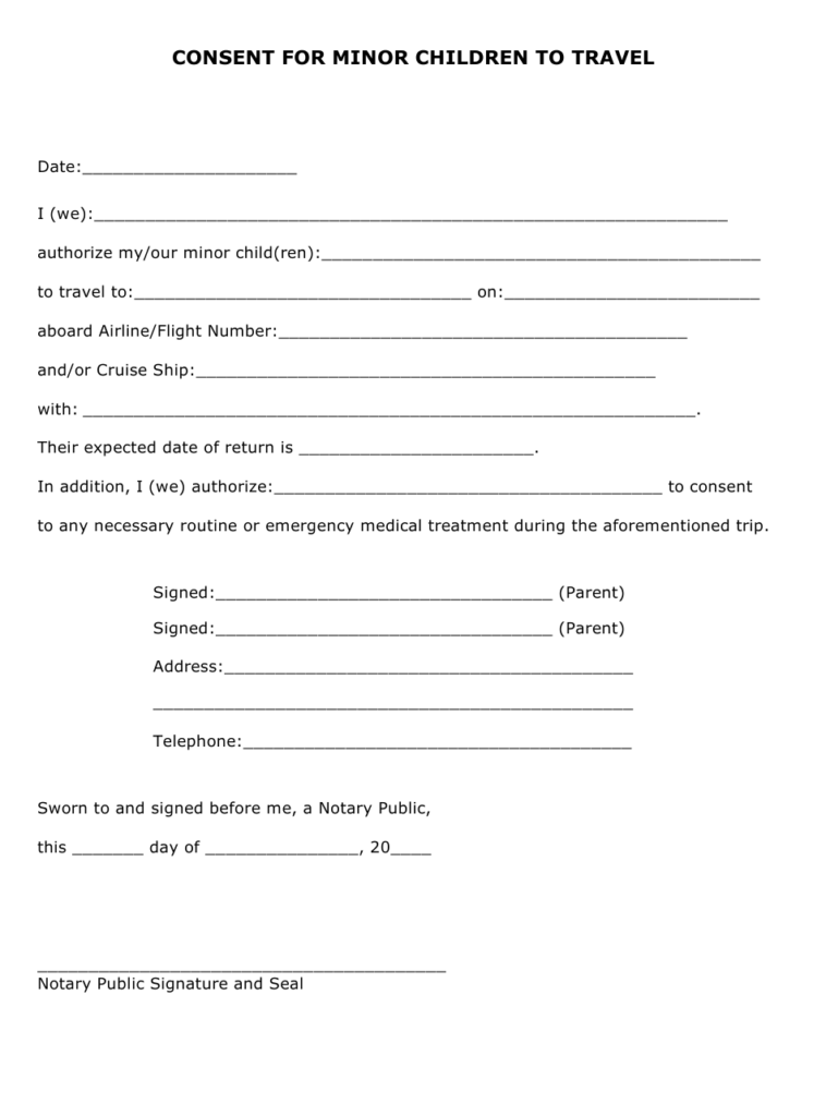 Parent Consent Form For Sports