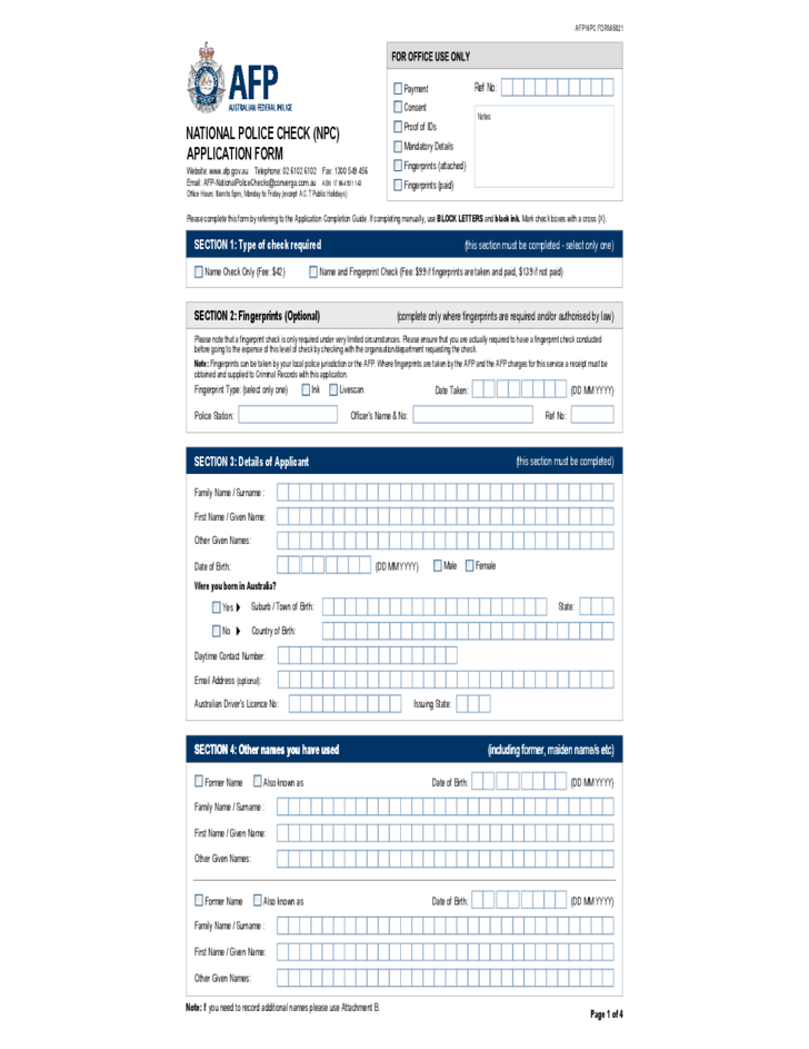 Afp Consent Form