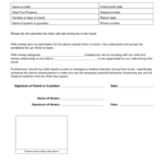 Excursion Consent Form