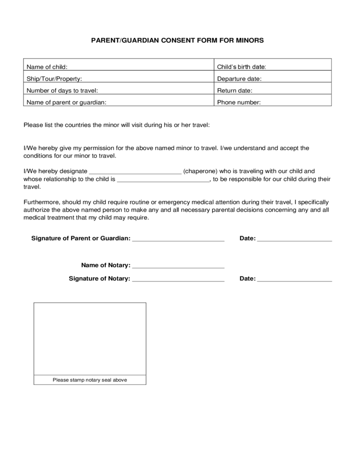 Excursion Consent Form Printable Consent Form