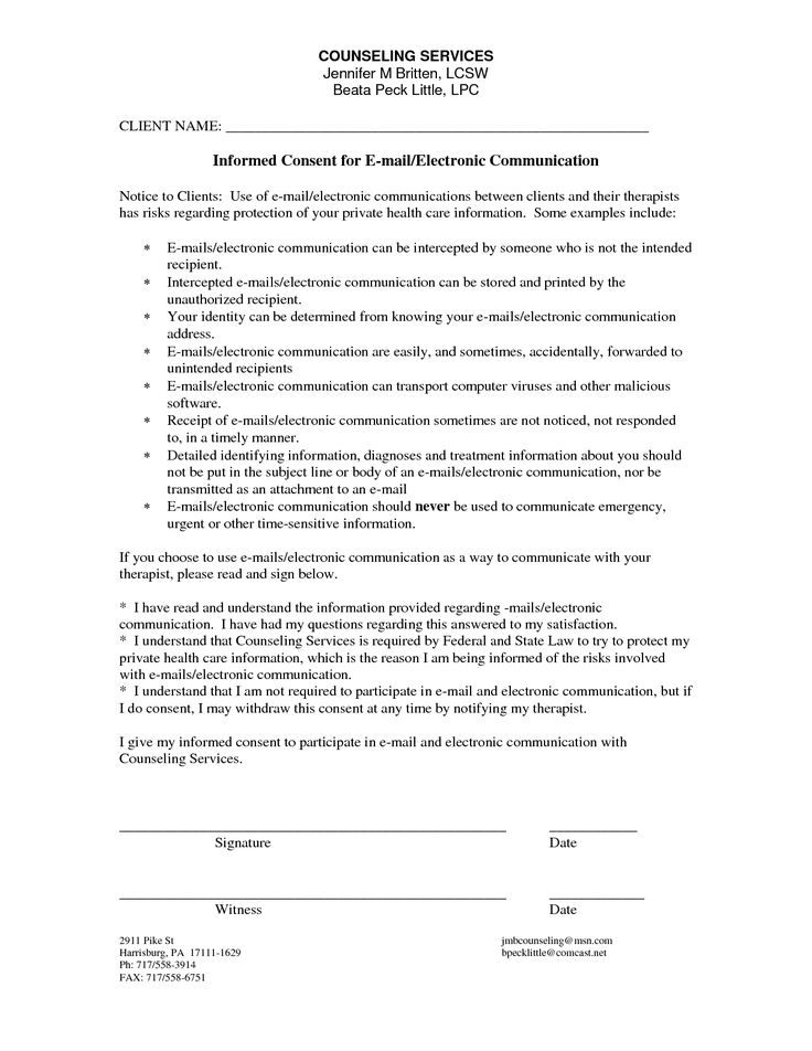 High Risk Consent Form For Icu