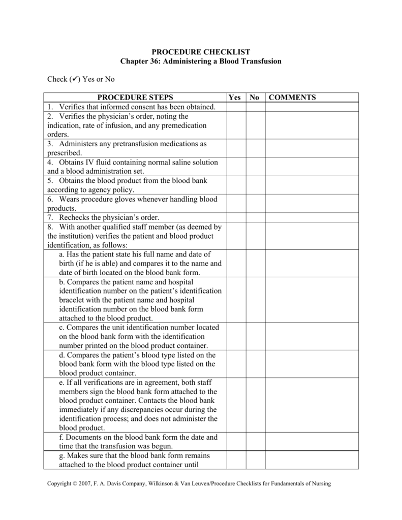procedure-checklist-chapter-36-administering-a-blood-printable