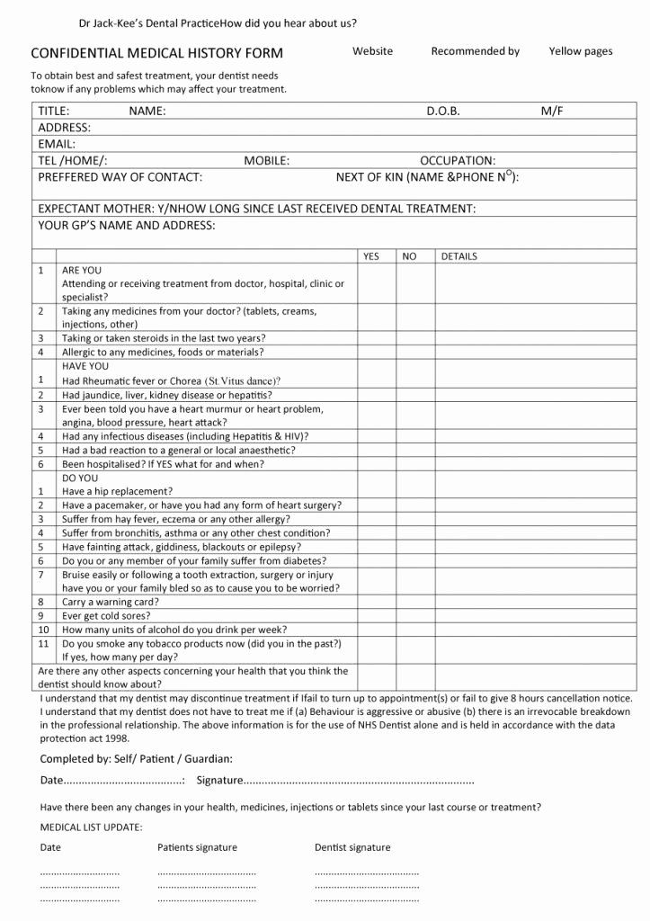 Blank Surgical Consent Form