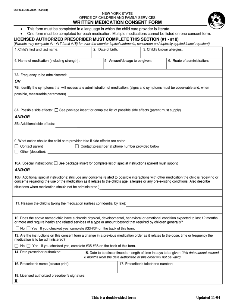 New York State Medical Consent Form
