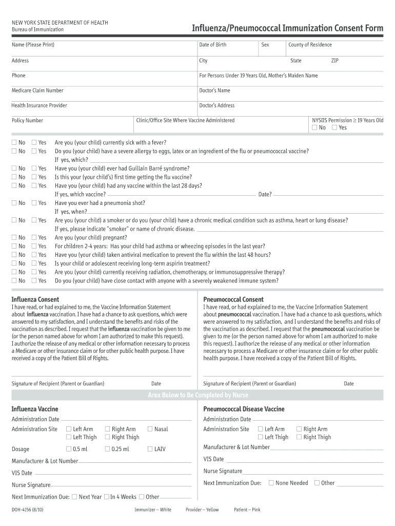 New York State Vaccine Consent Form