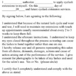 Eyelash Extension Consent Form Template Free