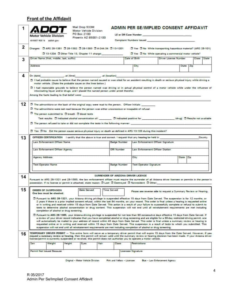 Sc Implied Consent Form