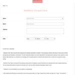 Esthetics Consent Form