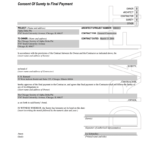 Aia Consent Of Surety To Final Payment Form