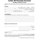 American Airlines Child Travel Consent Form
