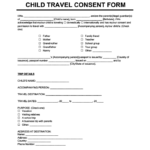 Free Sample Child Travel Consent Form