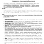 Chiropractic Consent To Treat Form
