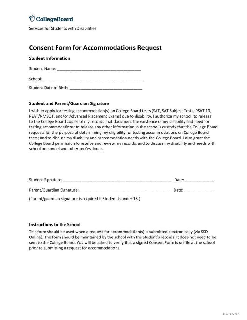 Consent Request Form