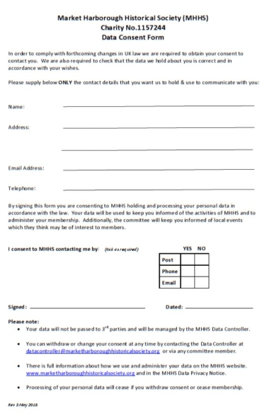 Data Protection Consent Form