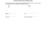 Payroll Deduction Consent Form