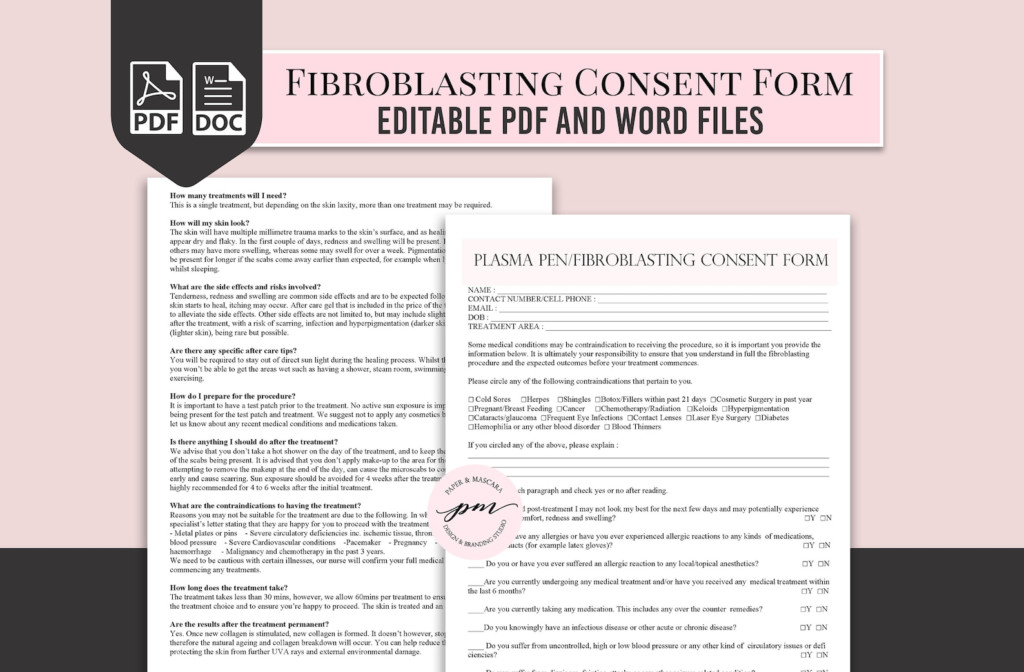 Plasma Fibroblast Consent Form