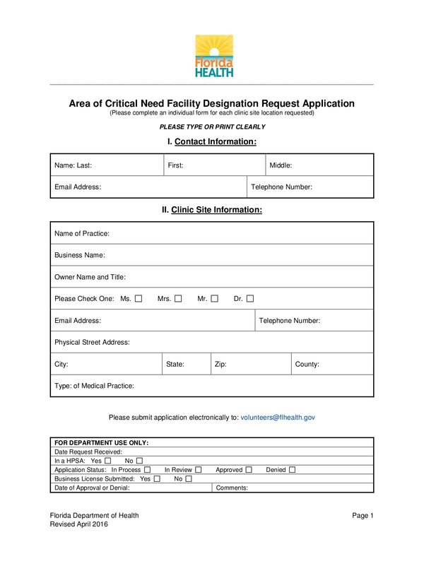 Florida Department Of Health Consent Form