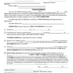 Consent Judgement Form