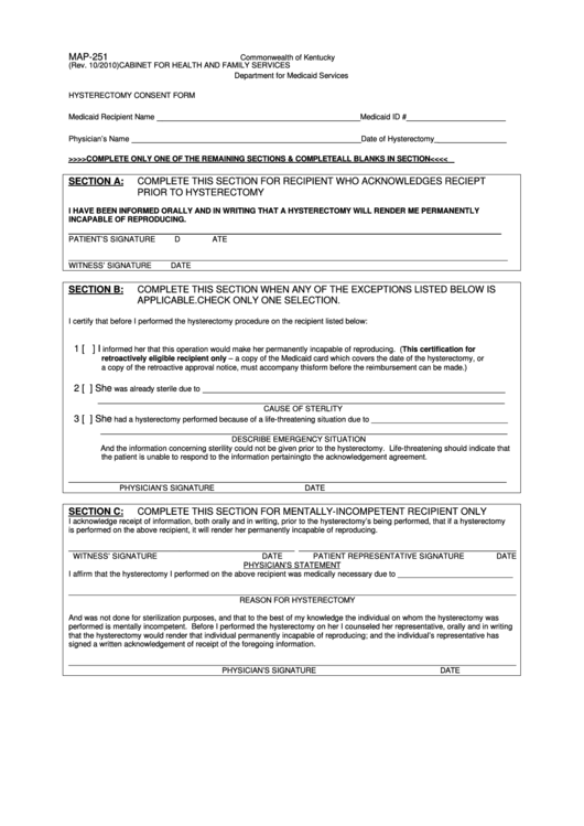 Texas Medicaid Hysterectomy Consent Form