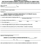 Notarized Florida State Minor Piercing Consent Form