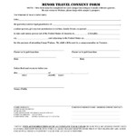 Minor Consent Form For Travel