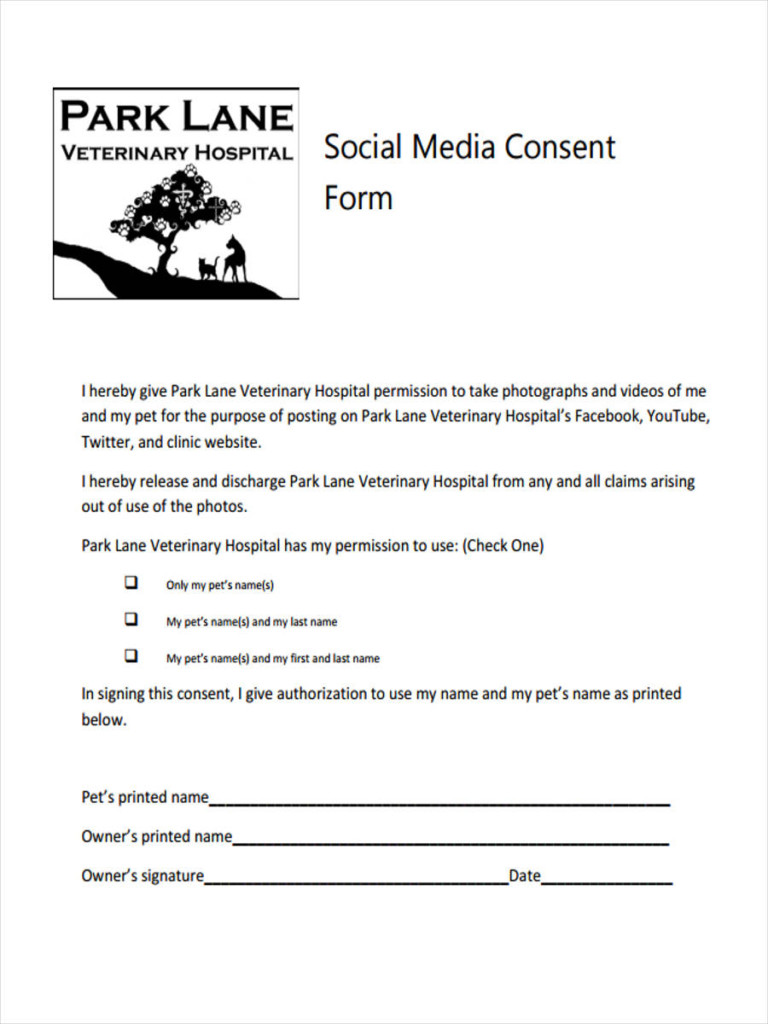 Social Media Consent Release Form
