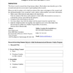 Consent Form For Human Subject Research