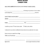 Consent To Release Medical Information Form Template