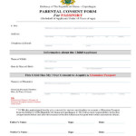 Passport Application Parental Consent Form