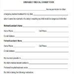 Emergency Medical Consent Form Pdf